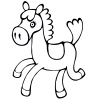 Онлайн раскраска Лошадь-2