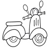 Онлайн раскраска Мотоцикл
