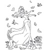 Онлайн раскраска Принцессы Дисней