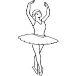 Раскраска стройная балерина