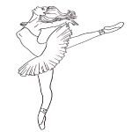 Раскраска балерина в танце