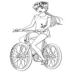 Раскраска Барби на велосипеде