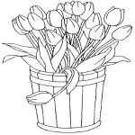 Раскраска ваза с цветами