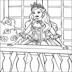 Раскраска принцесса на балконе