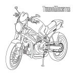 Раскраска мотоцикл turbom monster