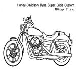 Раскраска мотоцикл Харлей Девидсон