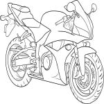 Раскраска мотоцикл Yamaha