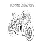 Раскраска мотоцикл Хонда