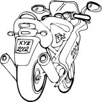 Раскраска мотоцикл fx200
