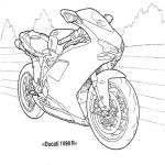 Раскраска мотоцикл Ducati