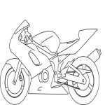 Раскраска Спортивный мотоцикл