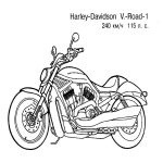 Раскраска мотоцикл Харлей Девидсон