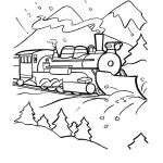 Раскраска Поезд Снегоочиститель