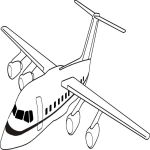 Раскраска Пассажирский самолет
