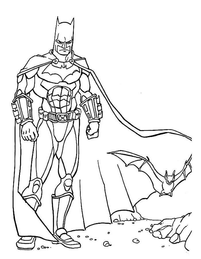 Раскраска Супергерои  Бэтмен