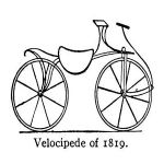 Раскраска Велосипед 1819 года