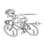 Раскраска Гонщик на велосипеде