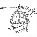 Раскраска Пилот рядом с вертолетом