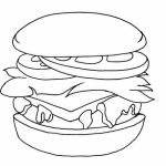 Раскраска Большой гамбургер