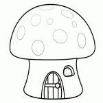 Раскраска Дом из гриба