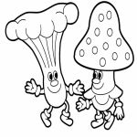Раскраска Два гриба