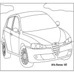 Раскраска машины Альфа ромео 147