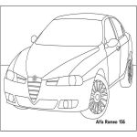 Раскраска машины Альфа ромео 156