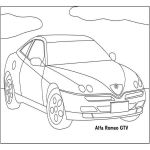 Раскраска машины Альфа ромео GTV