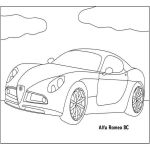 Раскраска машины Альфа ромео 8C