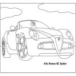 Раскраска машины Альфа ромео 8C Spider