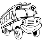 Раскраска машины Школьный Автобус