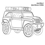 Раскраска машины Джип Jeep Willys 2