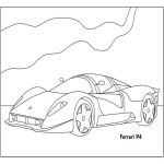 Раскраска машины Ferrari P4