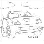 Раскраска машины Ferrari Barchettta