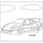 Раскраска машины Ferrari F40