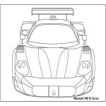 Раскраска машины Мазерати MC12 Corse