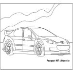 Раскраска машины Пежо - Peugeot 407 silhouette