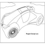 Раскраска машины Пежо - Peugeot Concept cars