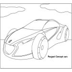 Раскраска машины Пежо - Peugeot Concept cars
