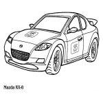 Раскраска Машина Спортивные машины Mazda RX-8