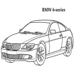 Раскраска Машина Спортивные машины BMW 6-series