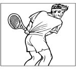 Раскраска Теннисист