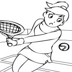 Раскраска Теннисистка