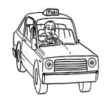Раскраска Водитель такси