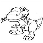 Раскраска Динозавр маленький Тиранозавр