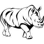 Раскраска Носорог