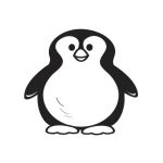 Раскраска Птицы пингвин